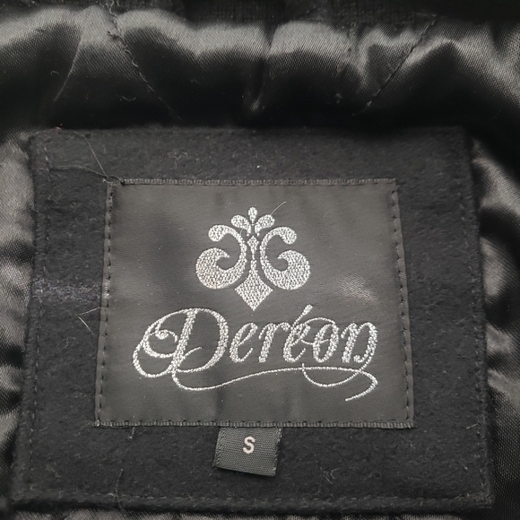 Beyonce's House of Dereon Black Maroon Wool Blend Varsity Jacket Size S - Picture 11 of 14